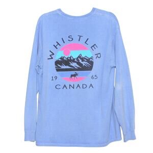 Cool as a Moose Whistler Canada Light Purple Long Sleeve Shirt Size Large